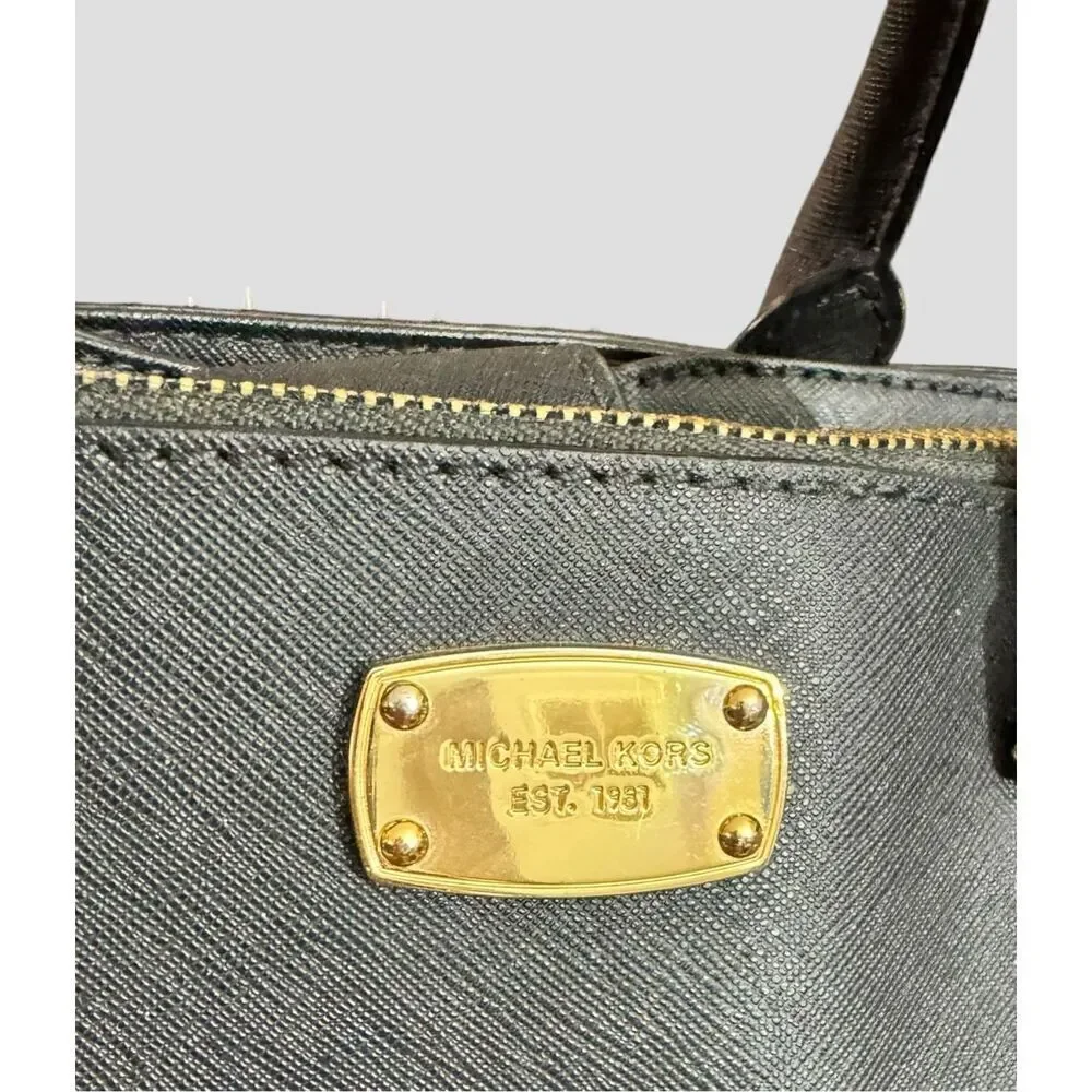 Michael Kors Kellen Black Medium Saffiano Tote Crossbody - Picture 4 of 11